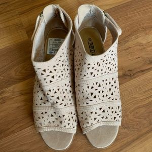 Mauve cutout booties